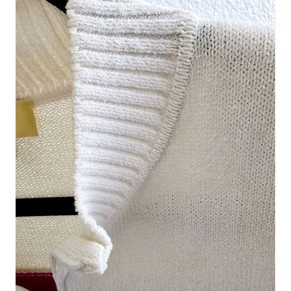 St. John Collection Wool Blend Size XL Color Block Zip-Up Cardigan Sweater - Picture 3 of 14